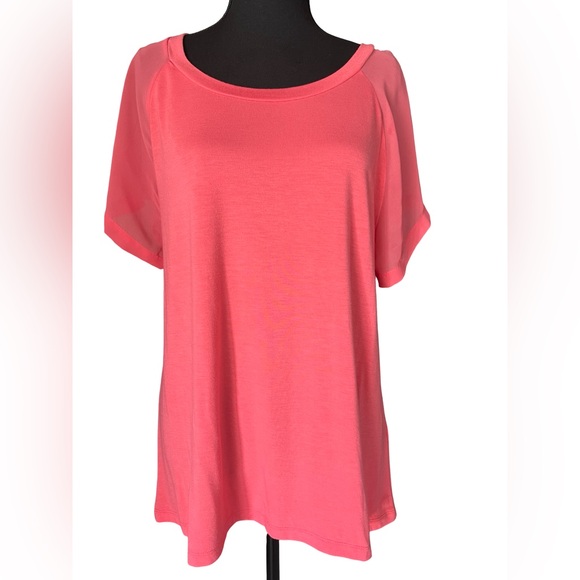 West Kei Tops - West Kei Coral Short Sleeve Top
